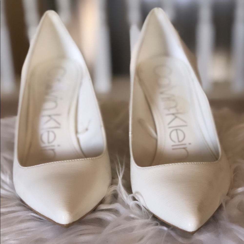 Calvin Klein White Heels